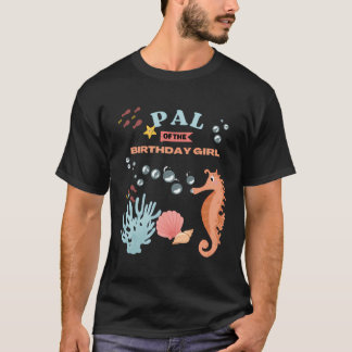T-shirt Pal Anniversaire Seahorse Anniversaire Parti Océan
