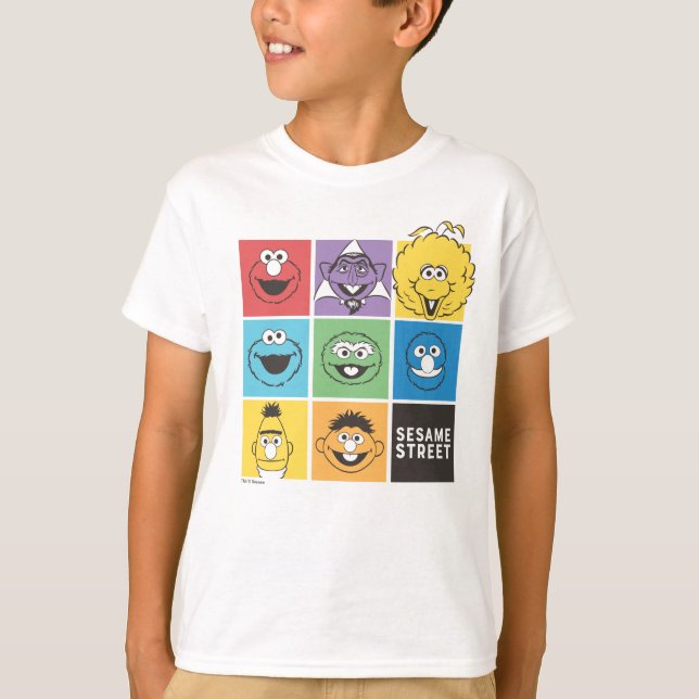 T-shirt Pal de rue Sésame | Blocs de couleurs (Devant)