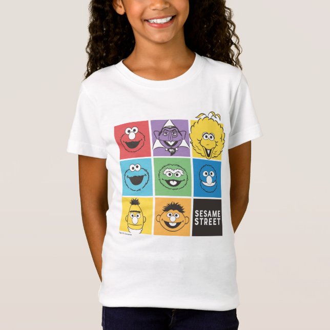 T-Shirt Pal de rue Sésame | Blocs de couleurs (Devant)