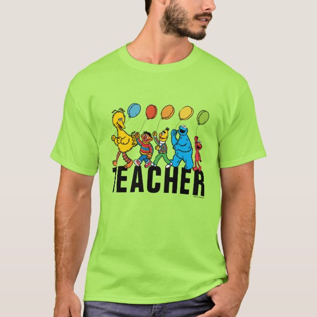 T-shirt Pal de rue Sésame | Professeur de ballons de fête (Devant)