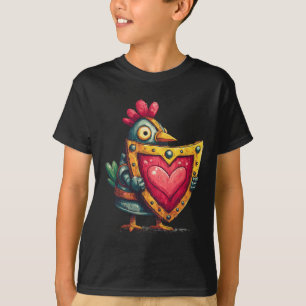 T-shirt Paladin de l'oiseau d'armure avec amour de bouclie