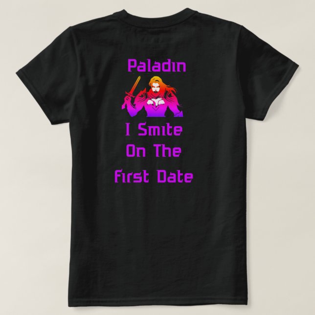 T-shirt Paladin Frappe Lors Du Premier Rendez-Vous (Design dos)