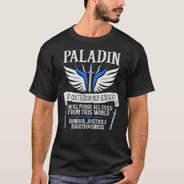 T-shirt PALADIN, LE CHEVAUCHER-CHEVAUCHER- Dungeons &amp;  (Devant)
