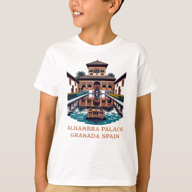 T-shirt Palais de l'Alhambra Grenade Espagne (Devant)