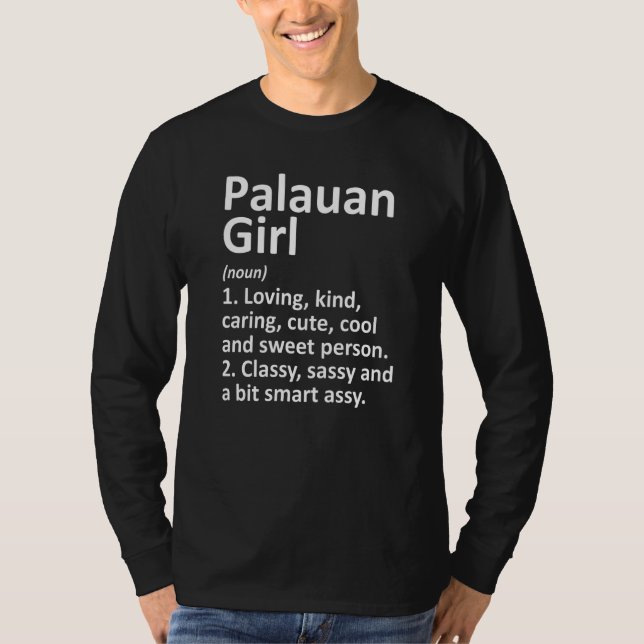 T-shirt Palauan Girl Palau Pays Accueil Racines Descente (Devant)