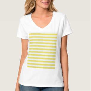 T-shirt Pale Gold And White Stripes par Shirley Taylor