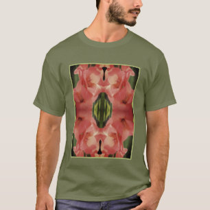 T-shirt Pale Pêche Gladiolus Fleur Abstraite