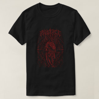 T-shirt Paleface Suisse Occult Faucheuse Cadre Rouge Métal