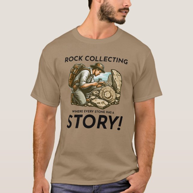T-shirt Paleontologist Ancient Fossils Rock Collecting boy (Devant)