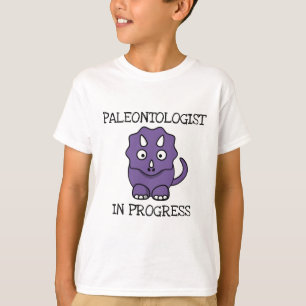 T-shirt Paléontologue En Cours Tricératops Violets Garç