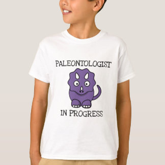 T-shirt Paléontologue En Cours Tricératops Violets Garçons