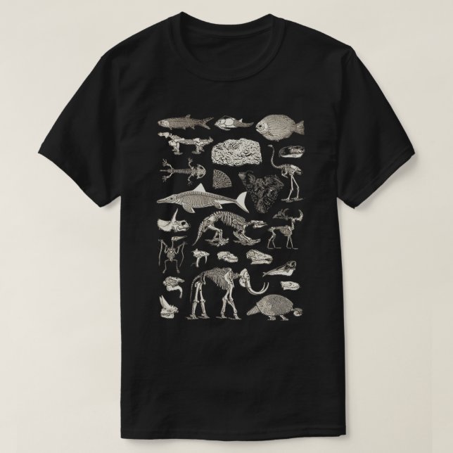 T-shirt Paleontology Illustration Classic (Design devant)