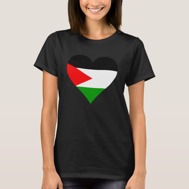 T-shirt Palestine Drapeau Coeur Palestine Dons Amour Pales (Devant)
