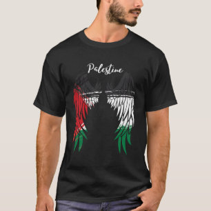 T-shirt Palestine Drapeau papa sur le côté arrière Angle P