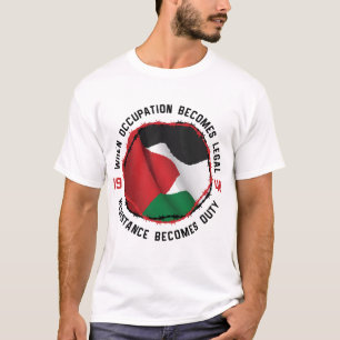 T-shirt Palestine Drapeau Résistance à l'occupation Droits