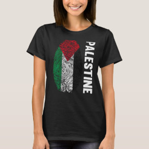 T-shirt Palestine Empreinte d'empreintes Dna Drapeau Pales
