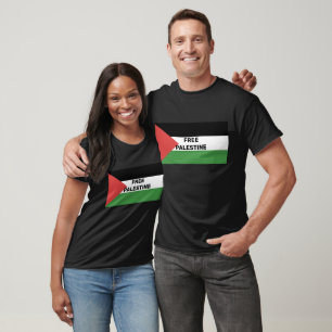 T-SHIRT PALESTINE GRATUITE DRAPEAU ROUGE NOIR VERT BLANC