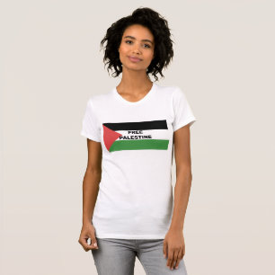 T-SHIRT PALESTINE GRATUITE DRAPEAU ROUGE NOIR VERT BLANC