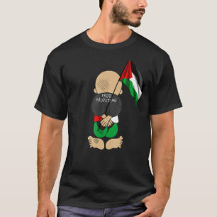 T-shirt Palestine Handala tenant un drapeau palestinien li