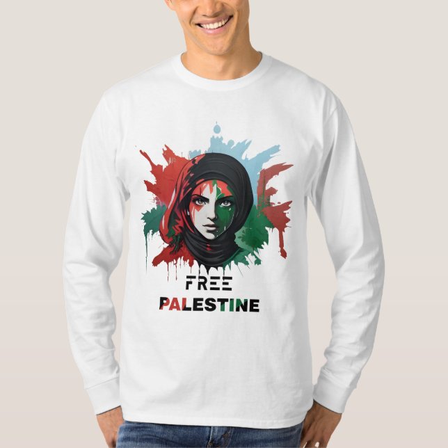 T-shirt palestine libre (Devant)