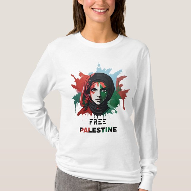T-shirt palestine libre (Devant)
