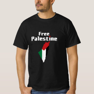 T-SHIRT PALESTINE LIBRE GAZA PALESTINE GRATUIT DRAPEAU ARA