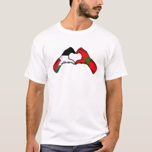 T-shirt Palestine Maroc Drapeau - Palestinien marocain
