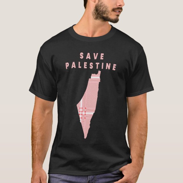 T-shirt Palestine - T-shirt Paillettes palestinien (Devant)