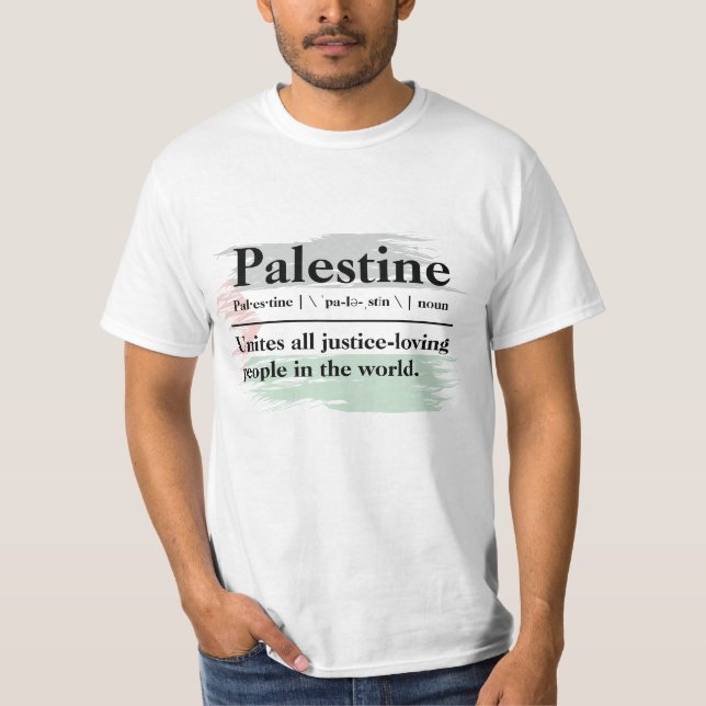 T-shirt Palestine - Unit Tous Les Gens Aimés Par La Justic (Devant)