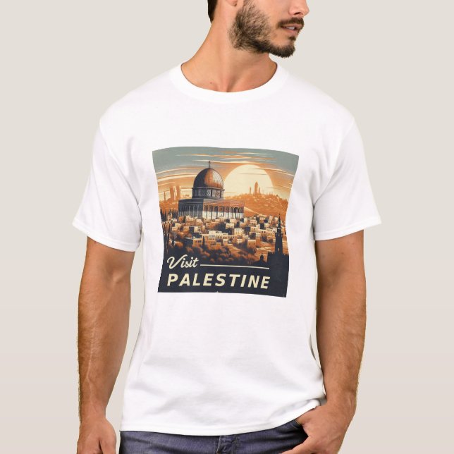 T-shirt Palestine - Visite Palestine - Dôme du Rocher (Devant)