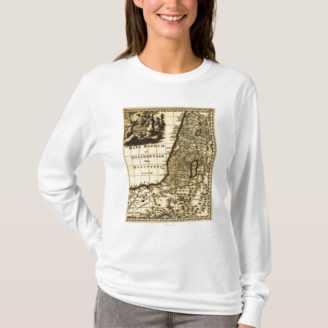 T-shirt PalestinePanoramic MapPalestine (Devant)