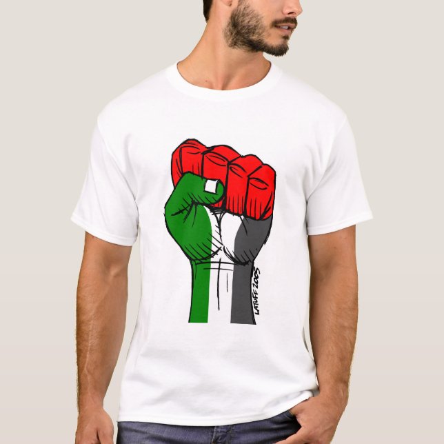T-shirt palestinien de poing de Carlos Latuff (Devant)