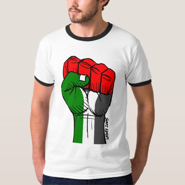 T-shirt palestinien de poing de Carlos Latuff (Devant)