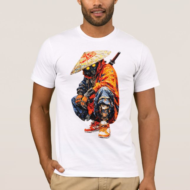 T-shirt Palette de Cyber Samurai Orange (Devant)