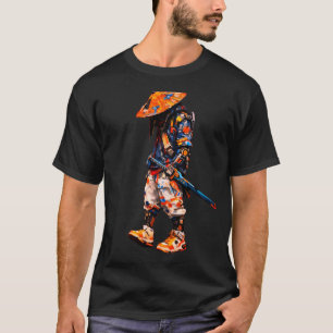 T-shirt Palette de Ninja Cyber Couteau Néo Orange