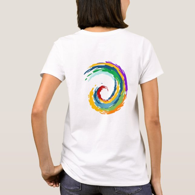 T-shirt "Palette vibrante : Conception ronde multicolore" (Dos)