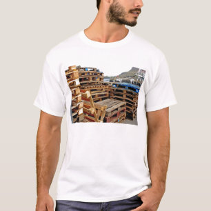 T-shirt Palettes en bois sur le blanc adulte de tee -