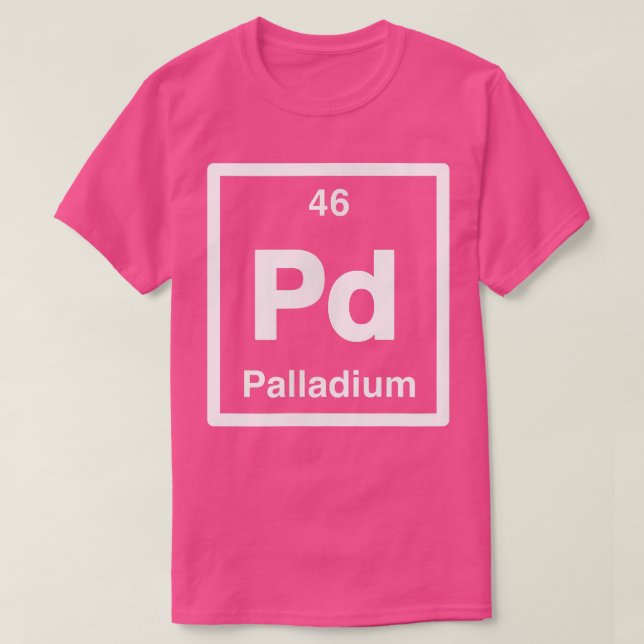 T-shirt Palladium - Pd - Tableau périodique des éléments - (Design devant)