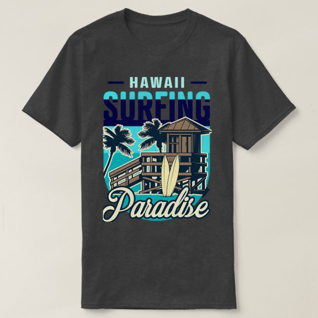 T-shirt Palm Beach Is Back Summerhawaii surf (Design devant)