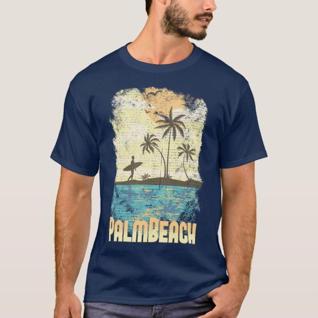 T-Shirt Palm Beach pour hommes (Devant)