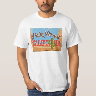 T-shirt Palm Desert California Cartoon Desert Retro Travel