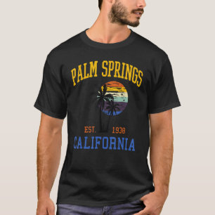 T-shirt Palm Springs California Beach Vintage Palm Trees S
