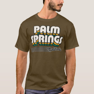T-shirt Palm Springs California Retro Stripes