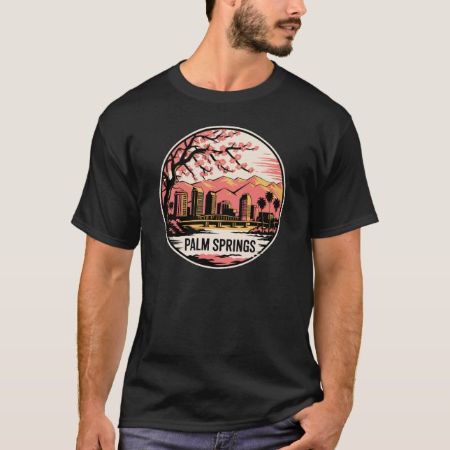 T-shirt Palm Springs City California USA (Devant)