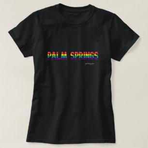T-shirt Palm Springs Pride drapeau arc-en-ciel