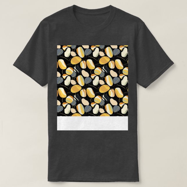T-shirt Palm Stones Motif Beach Grès de galets (Design devant)