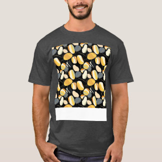 T-shirt Palm Stones Motif Beach Grès de galets