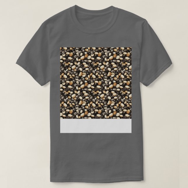 T-shirt Palm Stones Motif Beach Grès de galets (Design devant)