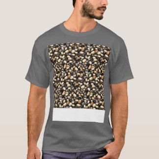 T-shirt Palm Stones Motif Beach Grès de galets