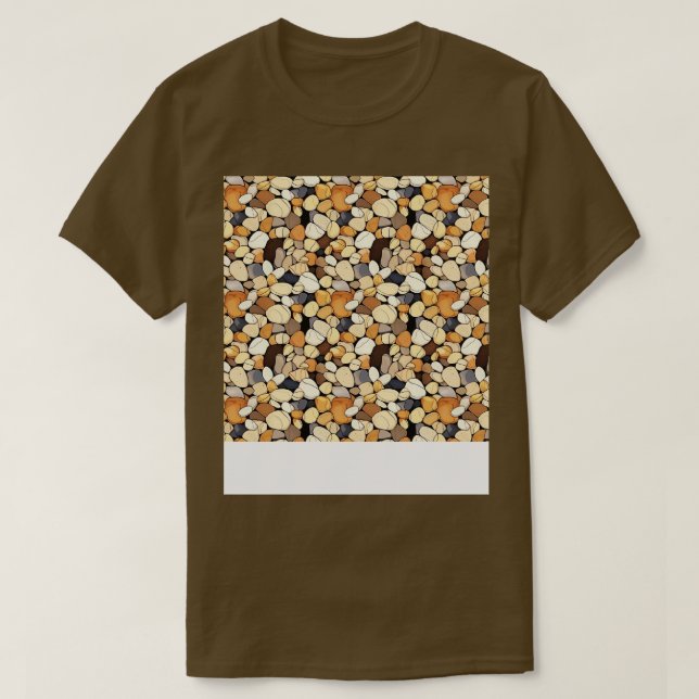 T-shirt Palm Stones Motif Beach Grès de galets (Design devant)